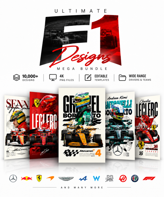10K Premium F1 Printable Designs – Editable 4K PNG Graphics (2026)