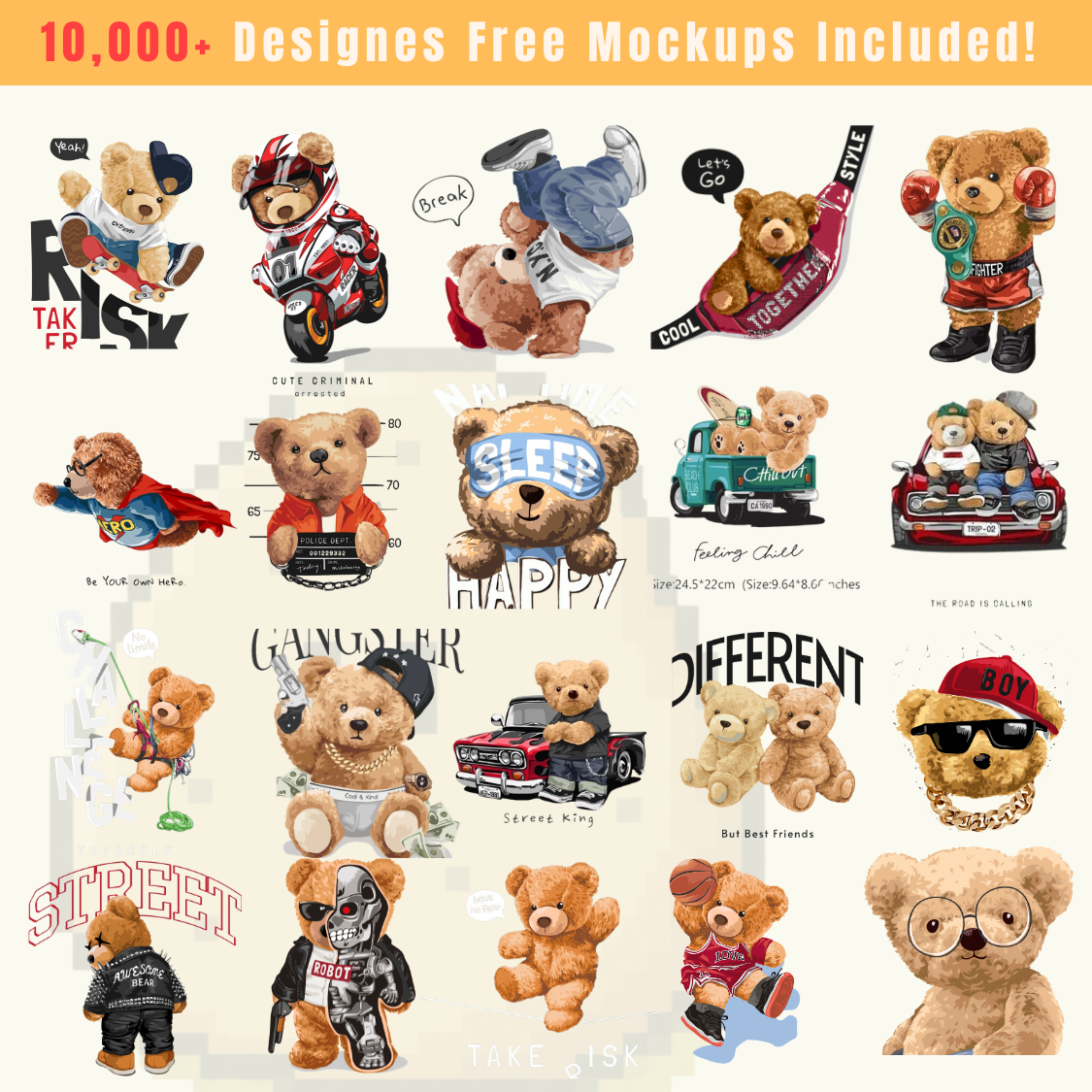 10K Premium TEDDY Money Printable Designs – Editable 4K PNG Graphics (2026)