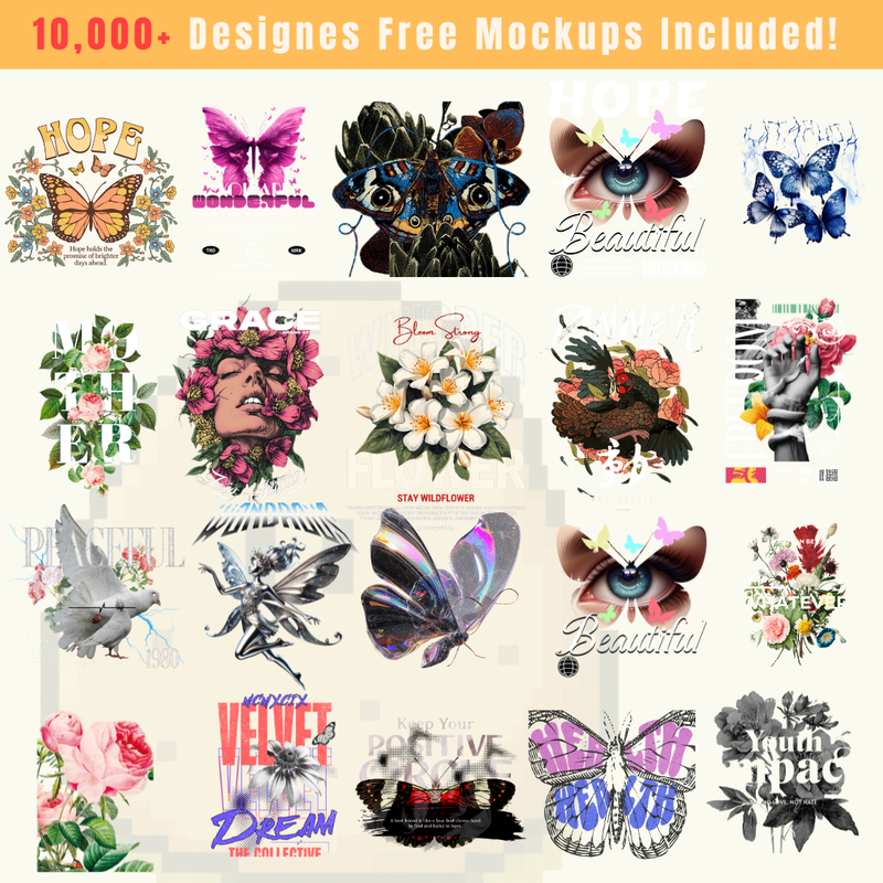 12K Premium Flower Street Wear Printable Designs – Editable 4K PNG Graphics (2026)