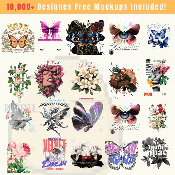 12K Premium Flower Street Wear Printable Designs – Editable 4K PNG Graphics (2026)