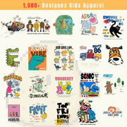 1K Premium Kids Apparel Printable Designs – Editable 4K PNG Graphics (2026)