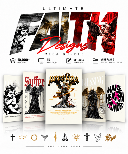 10K Premium Faith Printable Designs – Editable 4K PNG Graphics (2026)