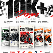 10K Premium Bike Printable Designs – Editable 4K PNG Graphics (2026)