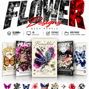 12K Premium Flower Street Wear Printable Designs – Editable 4K PNG Graphics (2026)