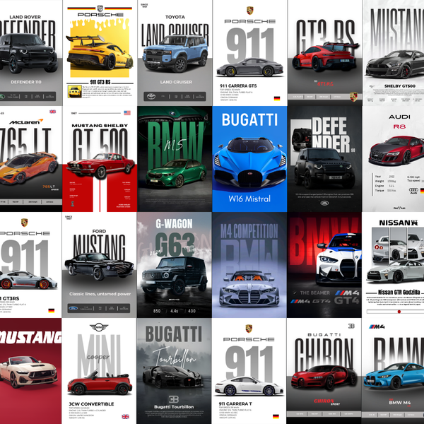 4,000+ Premium AUTOMOTIVE CARS Designs – Editable 4K PNG Graphics (2026)