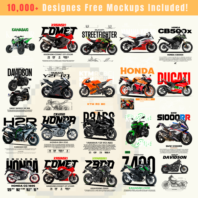 10K Premium Bike Printable Designs – Editable 4K PNG Graphics (2026)