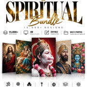15,000+ Spiritual Bundle Premium Printable Designs – Editable 4K PNG Graphics (2026) | Posters | Digital Art