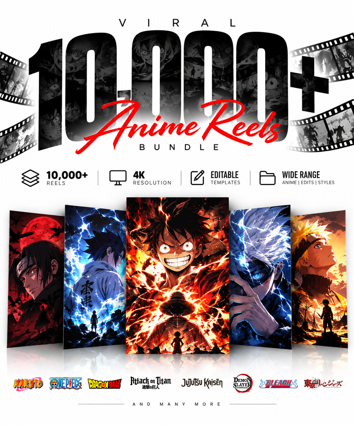 10000- VIRAL ANIME REELS BUNDLE || 4k Resolution || 2026