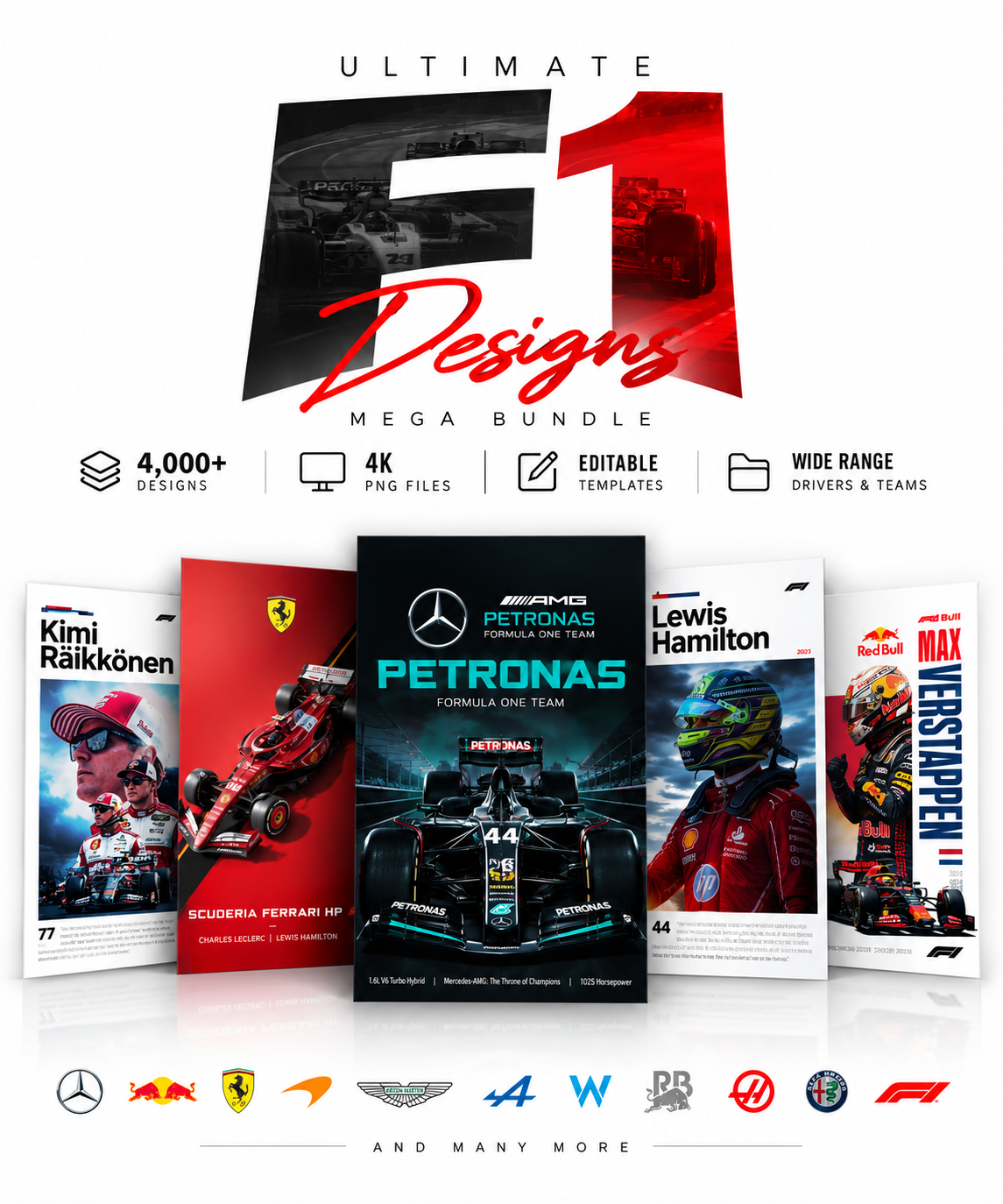 1,000+ Premium F1  Designs – Editable 4K PNG Graphics